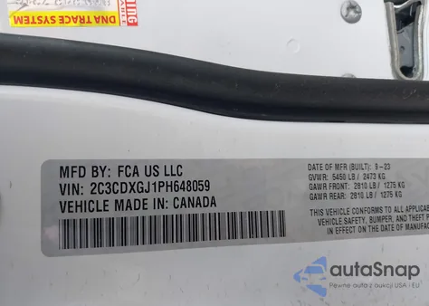 2023 Dodge Charger Scat Pack Widebody from USA, damaged, VIN 2C3CDXGJ1PH648059